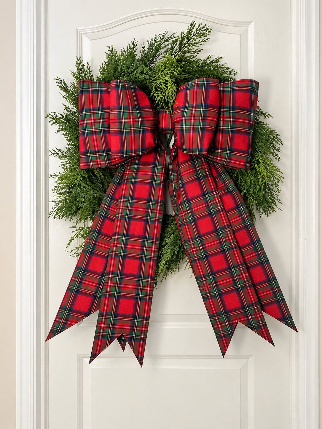 Classic Christmas Tartan Bow | Handmade Holiday Décor