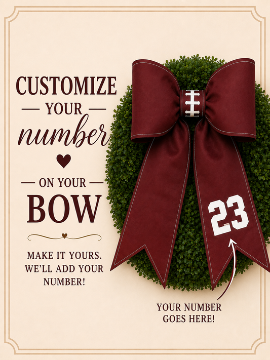 Oversized Football Bow: Game Day Door & Wreath Decor