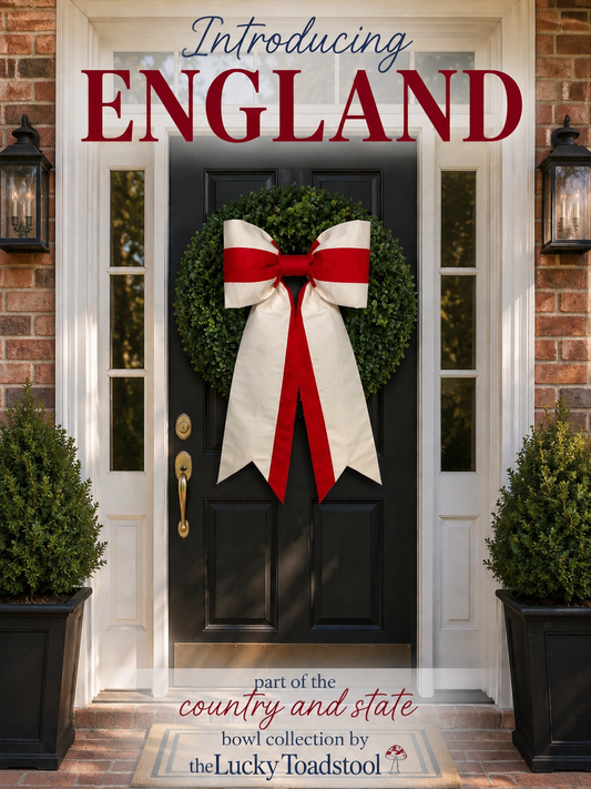 England Flag Bow | Missionary Farewell Decor | Large Front Door Bow