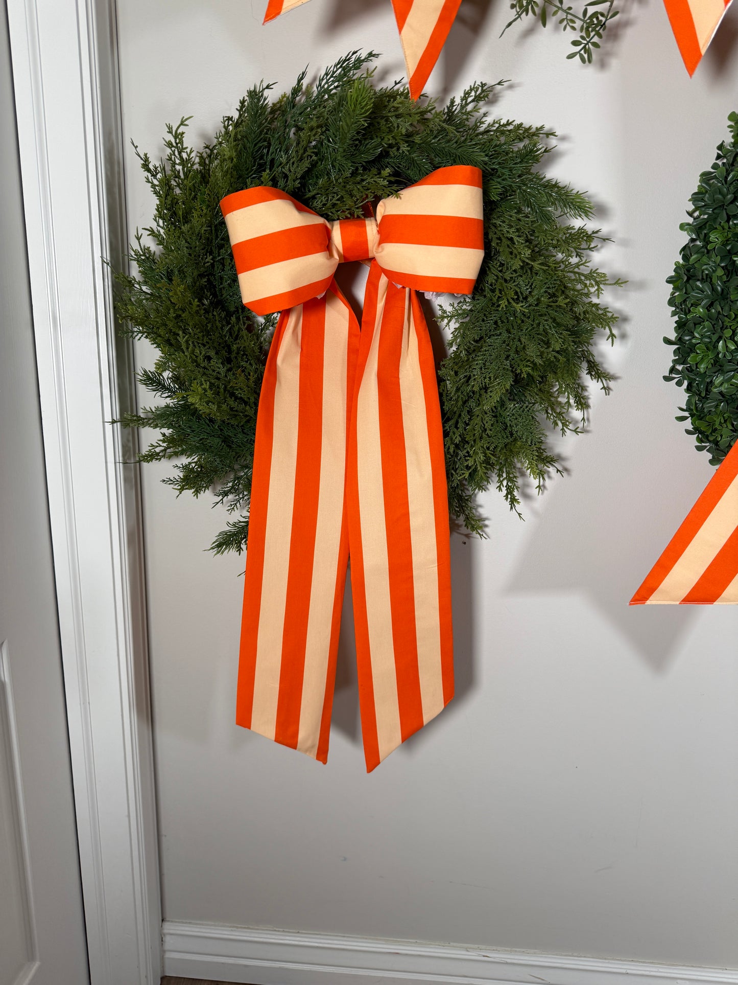 Orange Stripe Bow