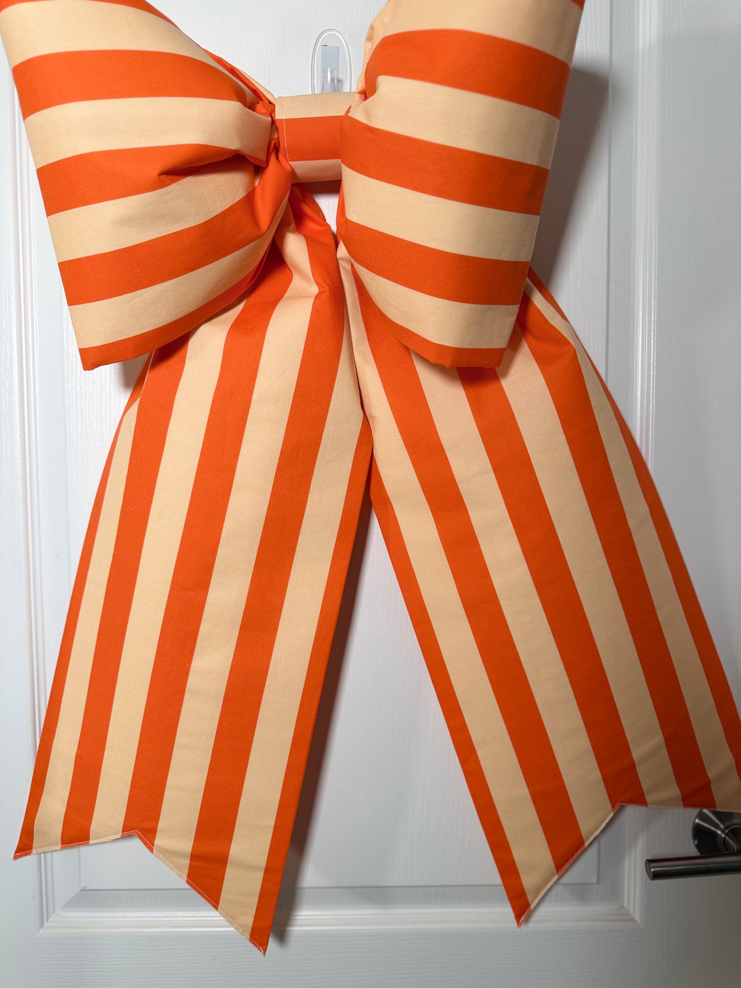 Orange Stripe Bow