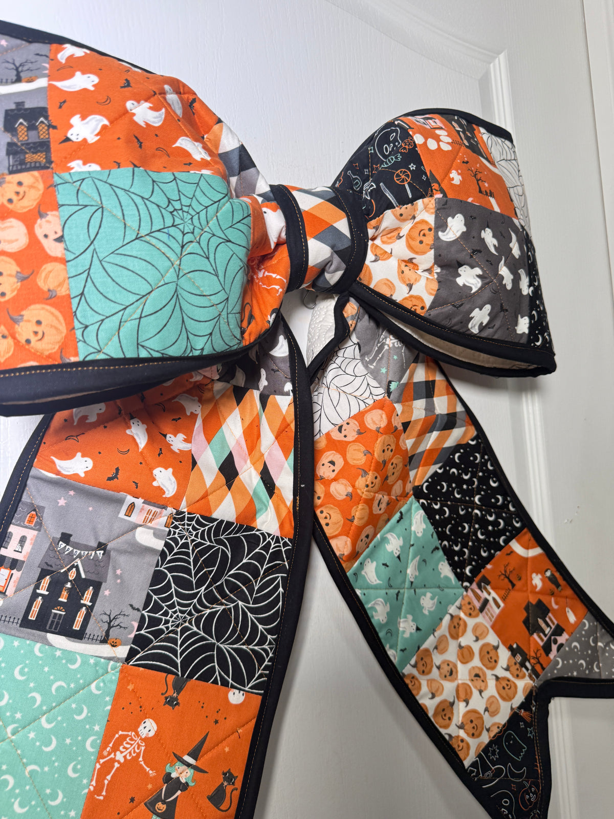 Playful Halloween Quilted Bow