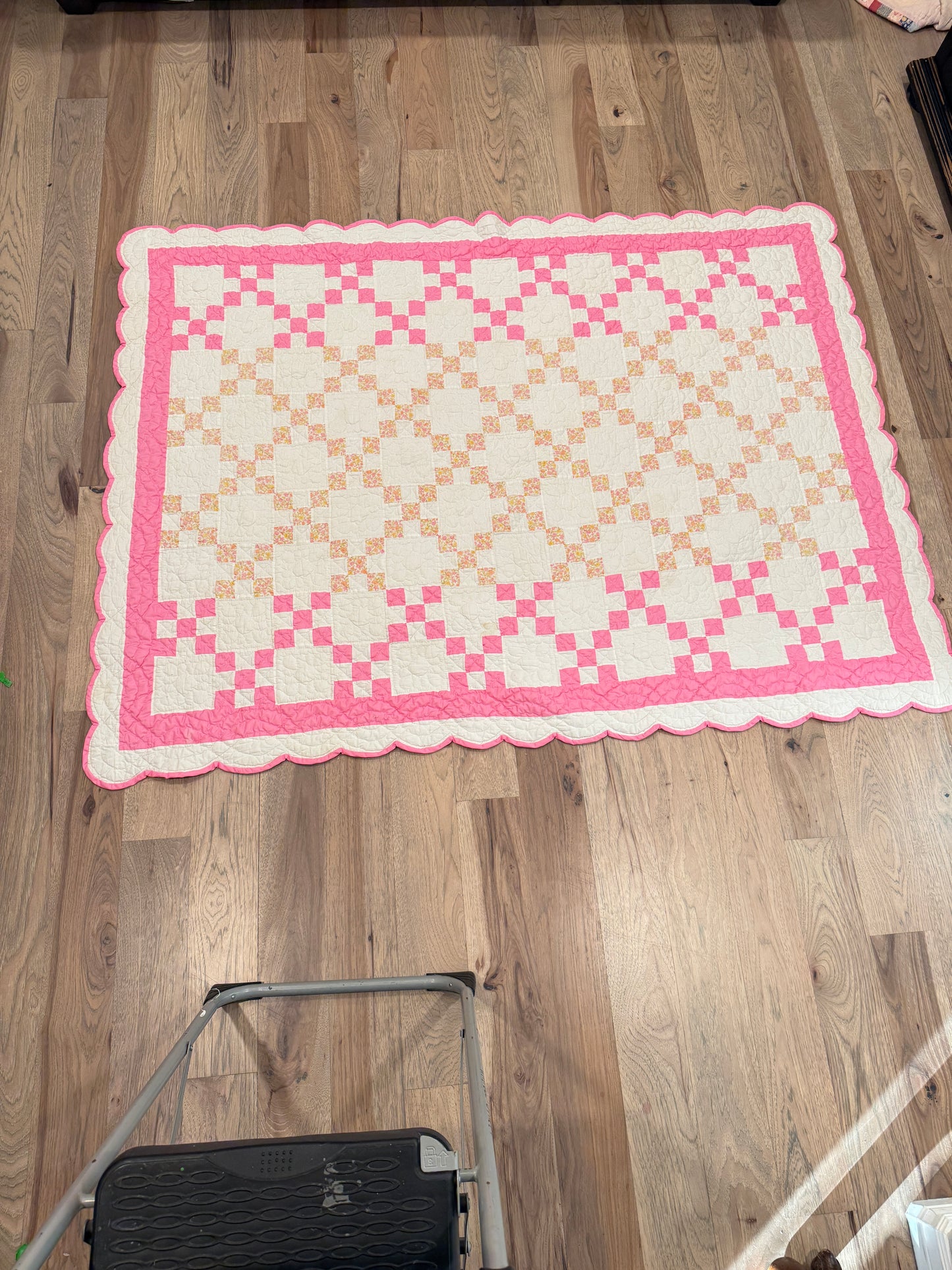 Pink Irish Chain Quilt