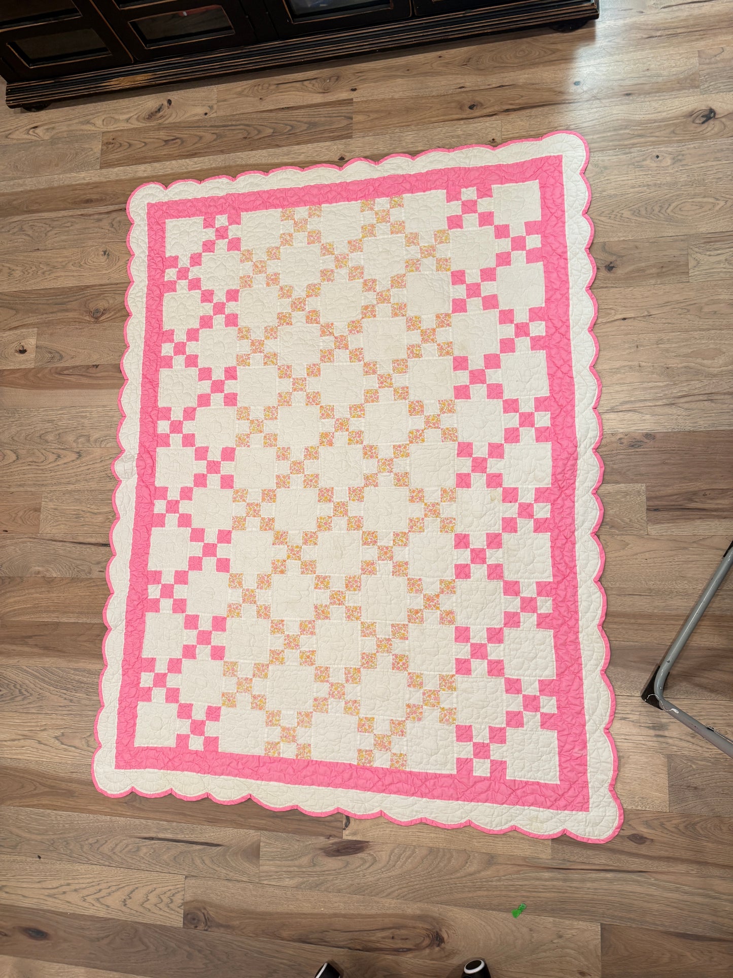Pink Irish Chain Quilt