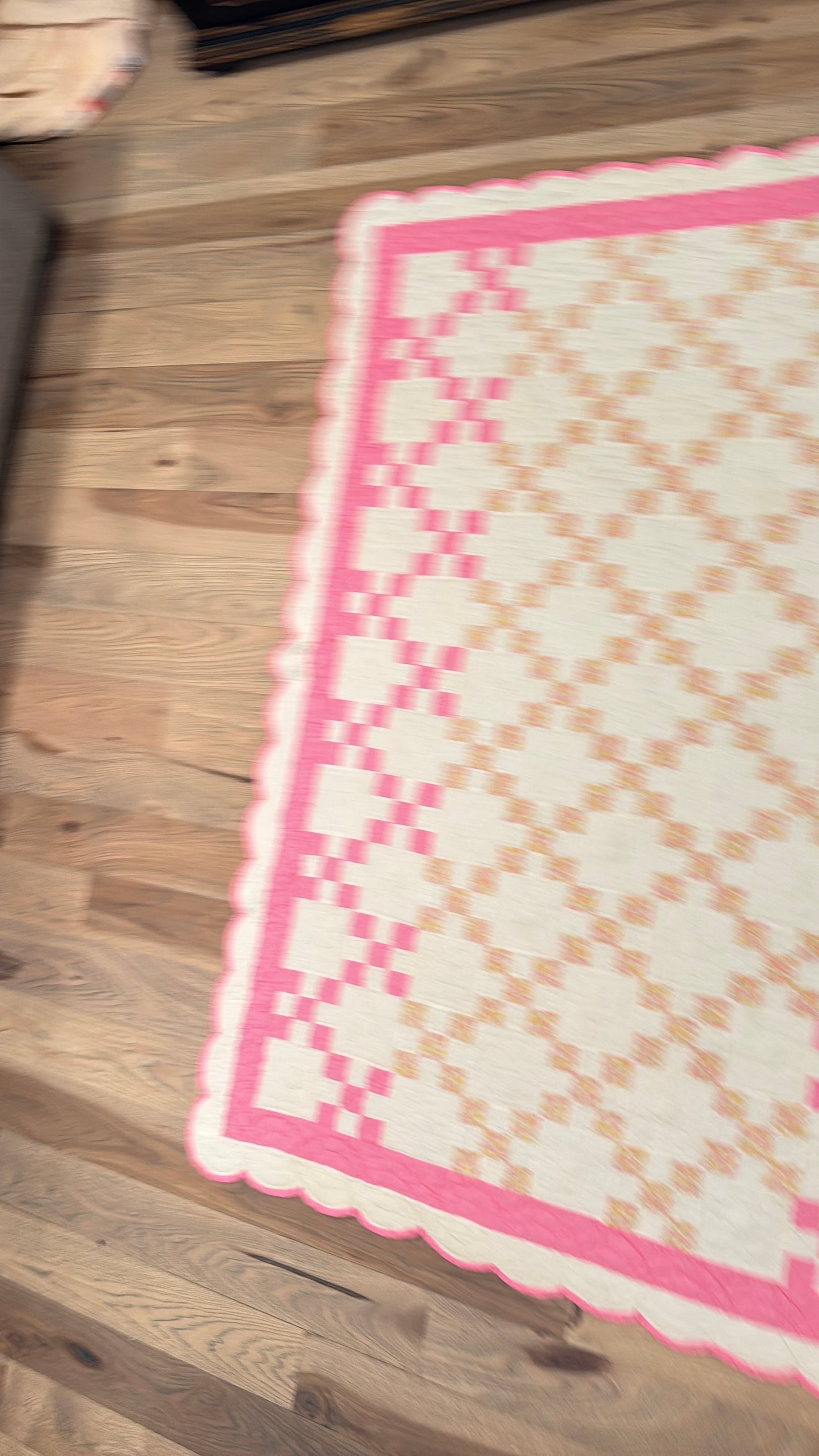 Pink Irish Chain Quilt