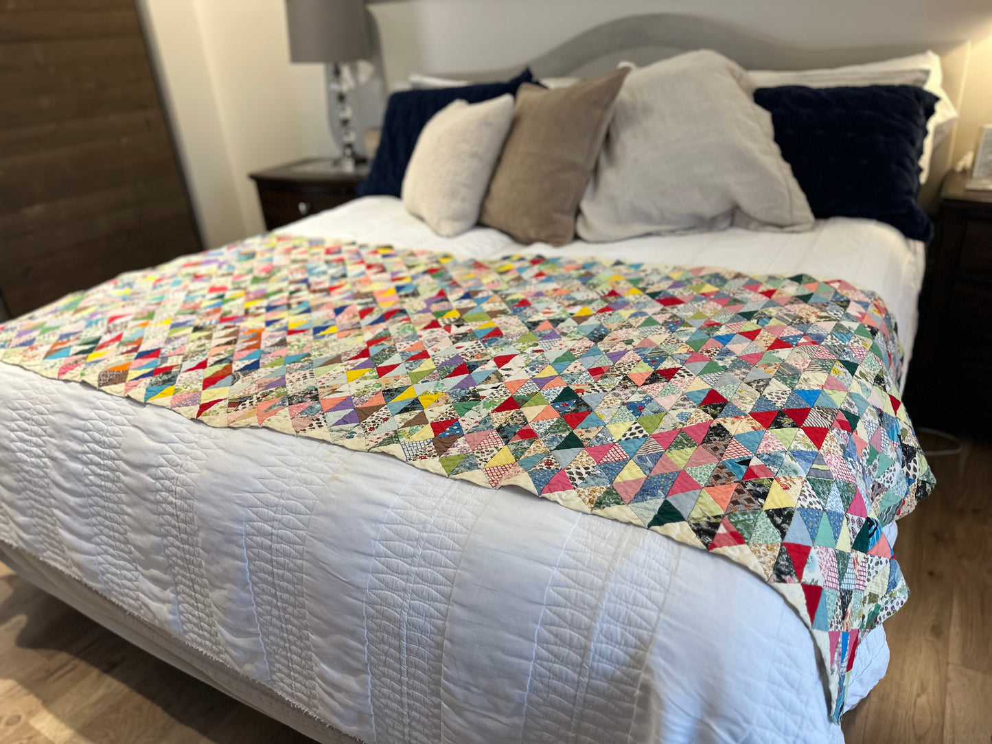 Vintage Scrap Quilt Bed Runner