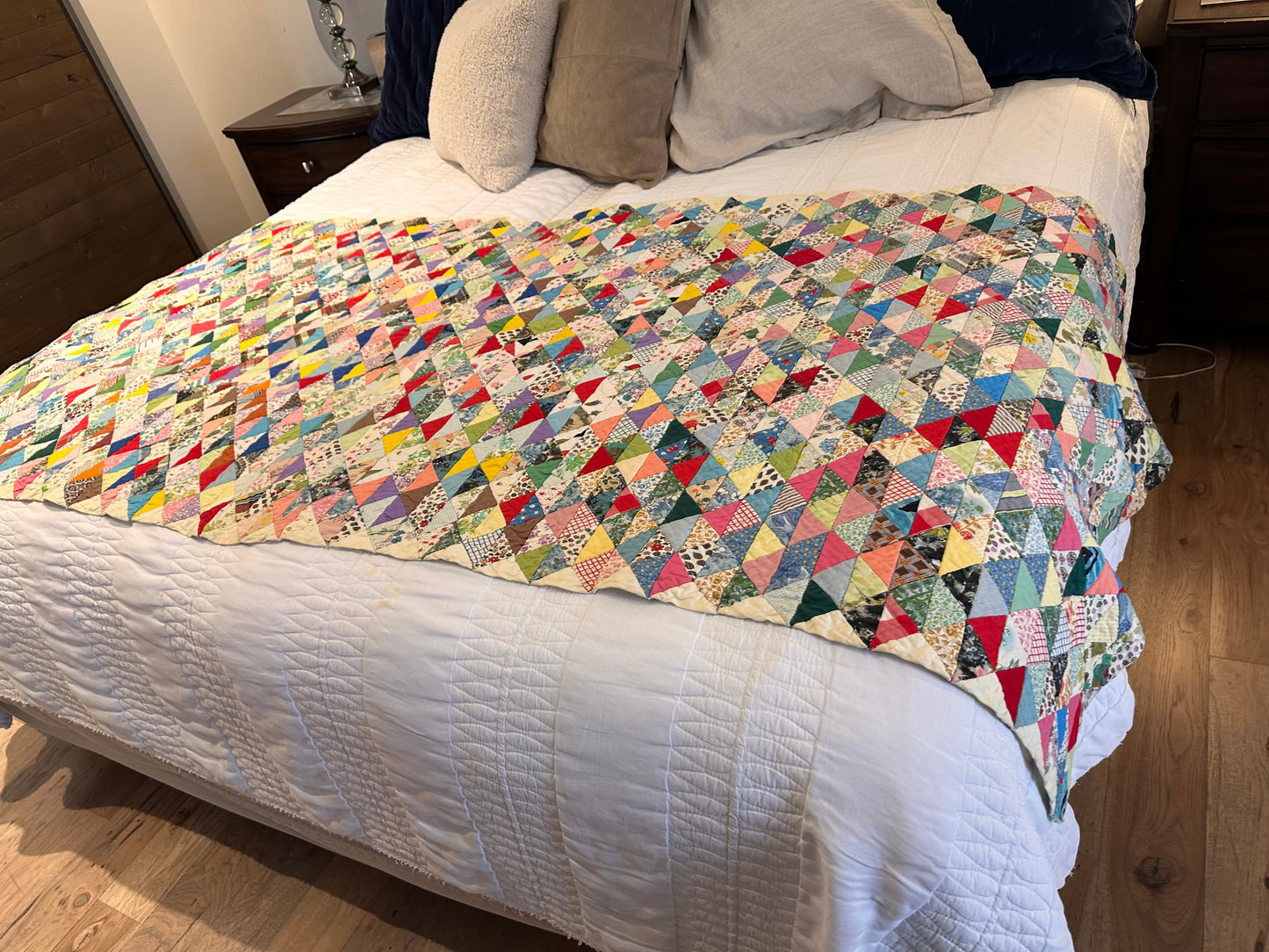 Vintage Scrap Quilt Bed Runner