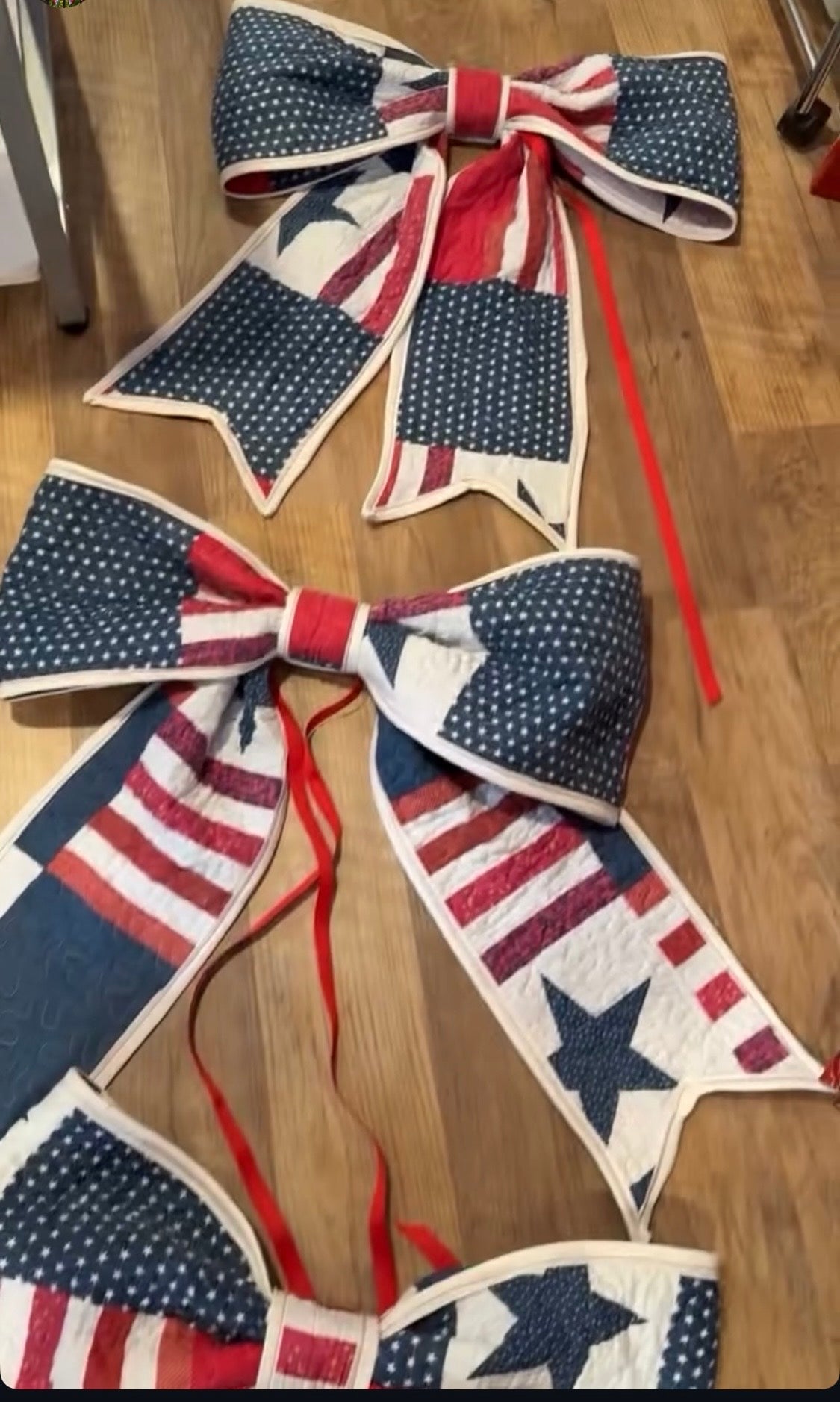 American Print Floppy Quilt Bow