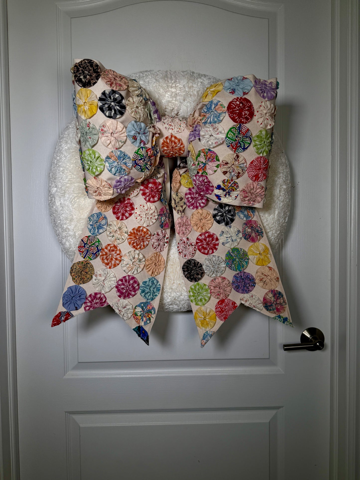 Vintage Yo-Yo Quilted Bow