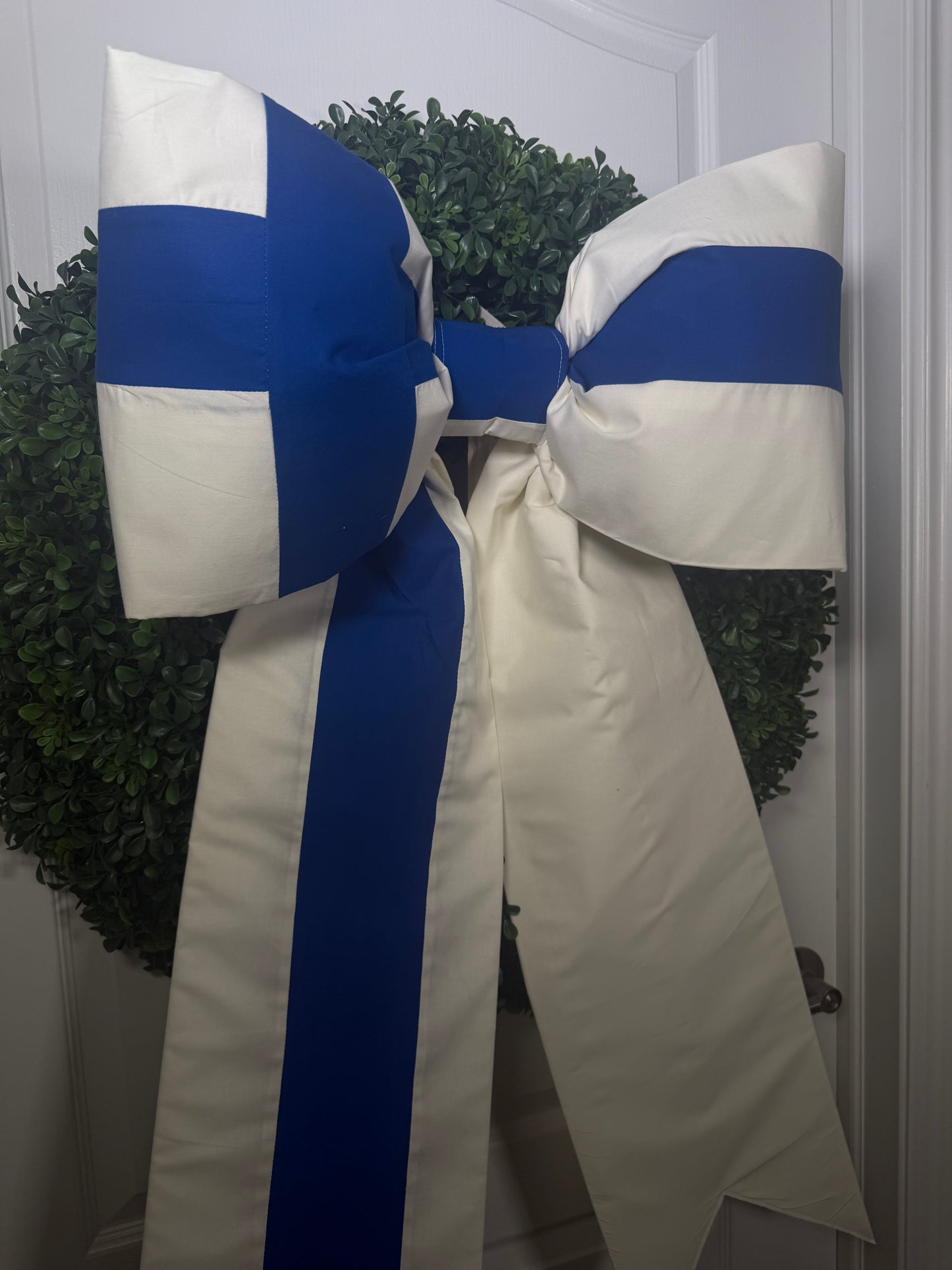 Finland Flag Bow | Missionary Farewell Decor | Large Front Door Bow