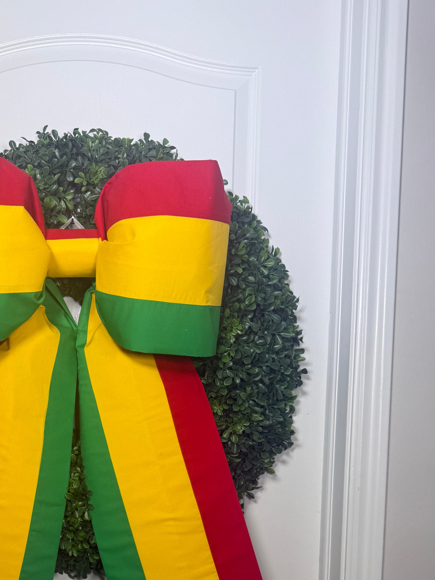 Ghana Flag Bow | Missionary Farewell Decor | Large Front Door Bow