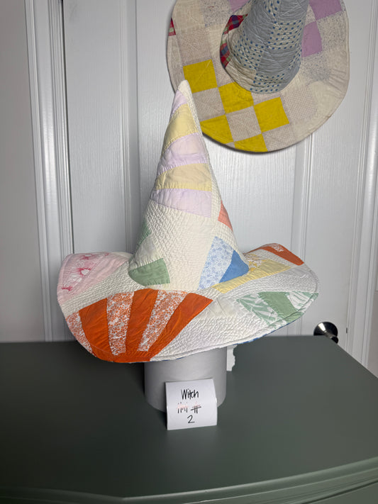 Vintage Quilted Witch Hat #2