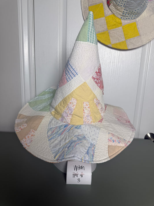 Vintage Quilted Witch Hat #3