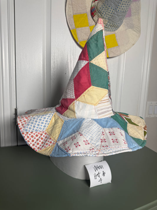 Vintage Quilted Witch Hat #4