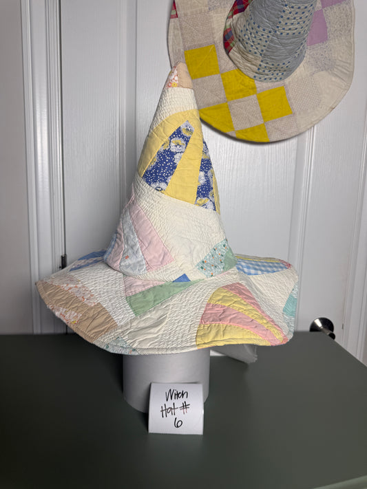 Vintage Quilted Witch Hat #6