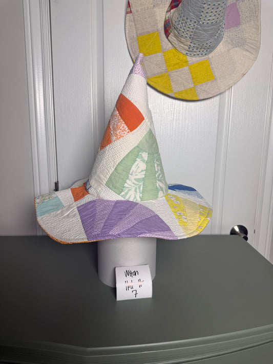 Vintage Quilted Witch Hat #7