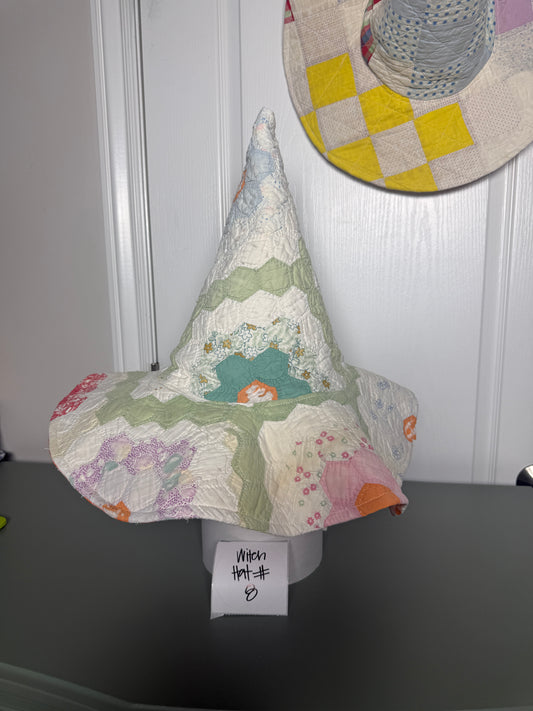 Vintage Quilted Witch Hat #8