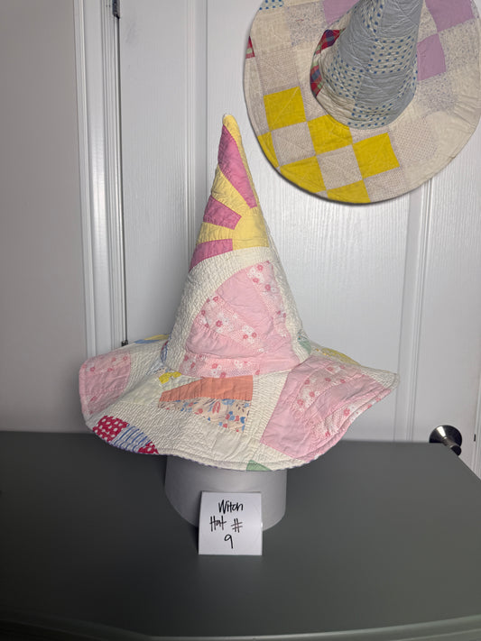 Vintage Quilted Witch Hat #9