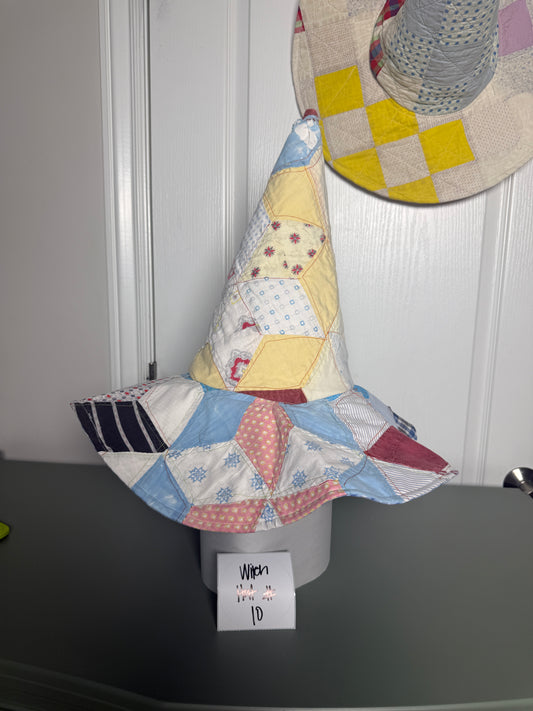 Vintage Quilted Witch Hat #10