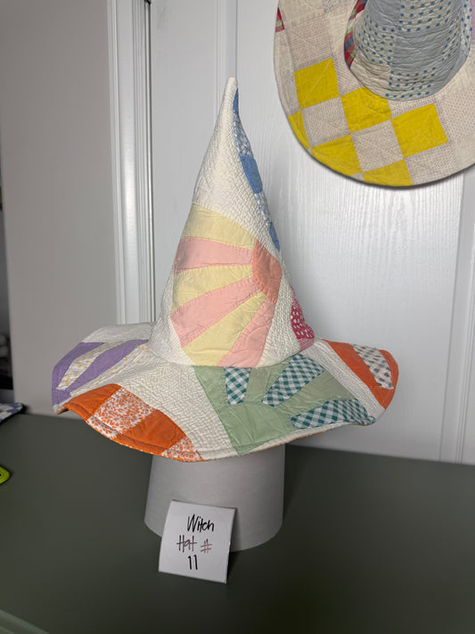 Vintage Quilted Witch Hat #11
