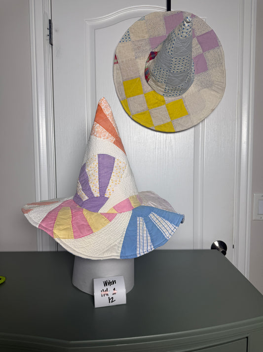 Vintage Quilted Witch Hat #12