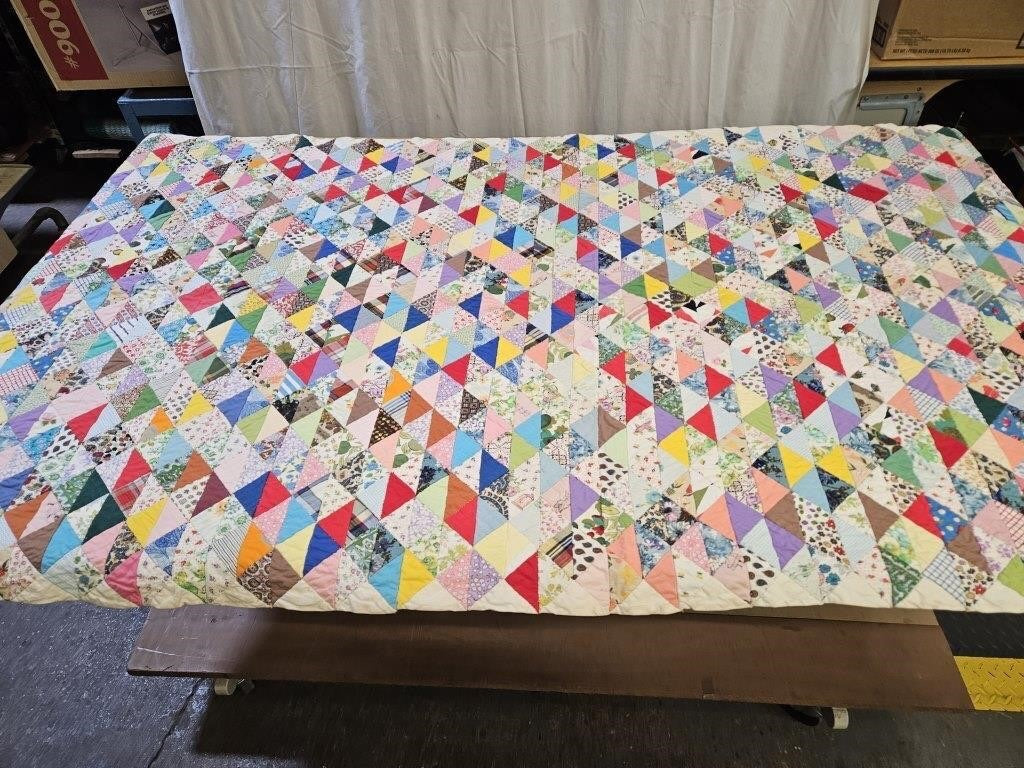Vintage Scrap Quilt Bed Runner