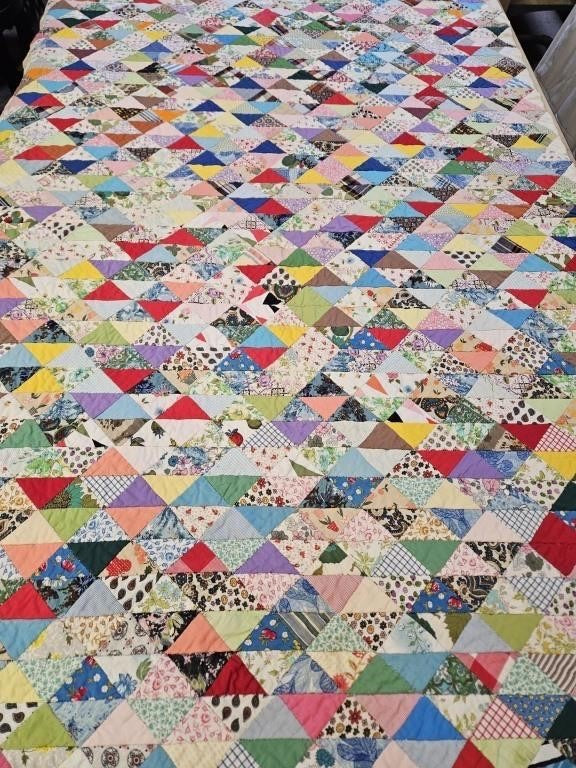 Vintage Scrap Quilt Bed Runner