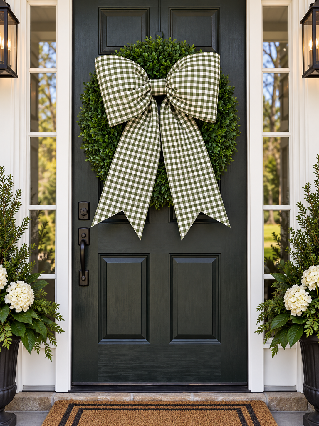 Avocado Windowpane Bow