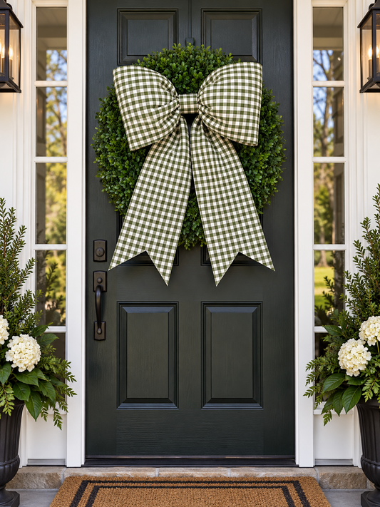 Avocado Windowpane Bow