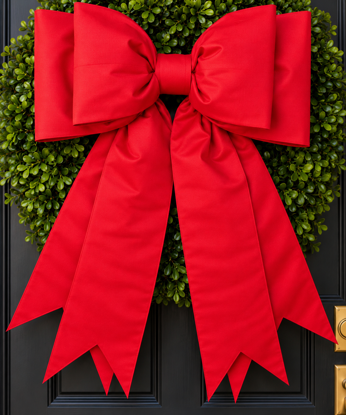 Red Shimmer Fabric Bow | Handmade Christmas & Valentine’s Wreath Bow | Oversized Front Door Decor