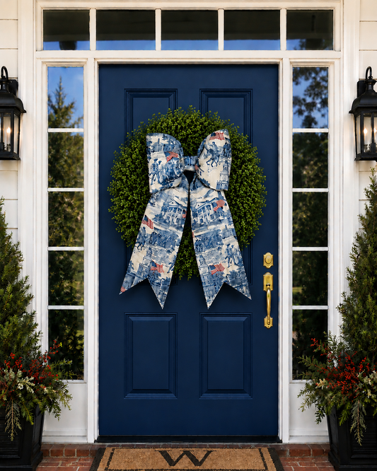 American Revolution Toile Bow (Preorder)