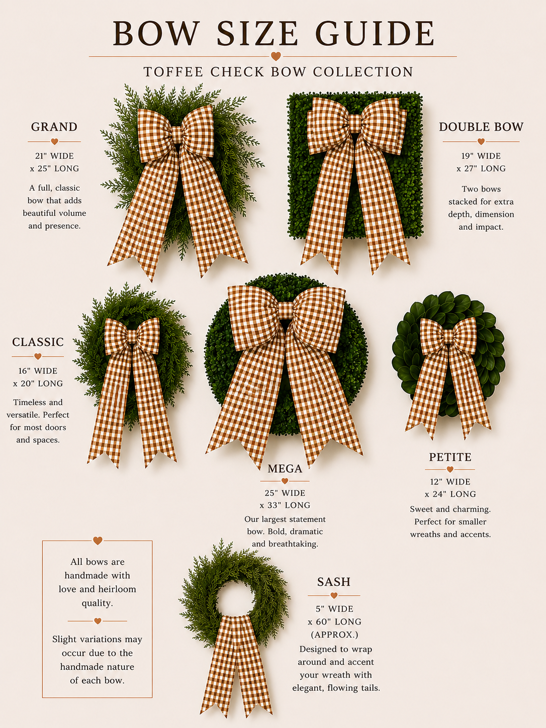 Toffee Windowpane Bow