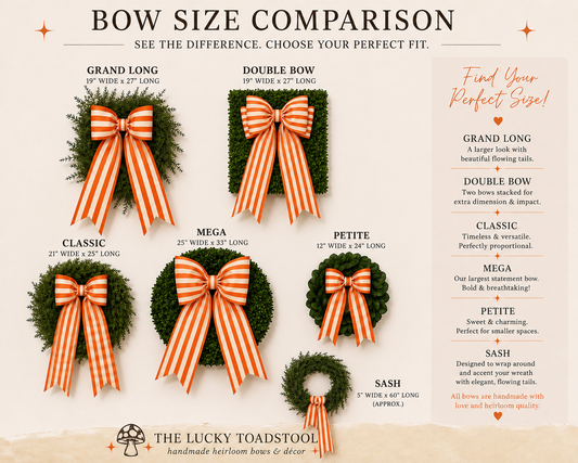Orange Stripe Bow