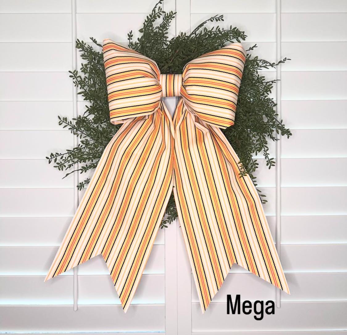 Autumn Stripe Bow Collection| Fall & Halloween Door Décor