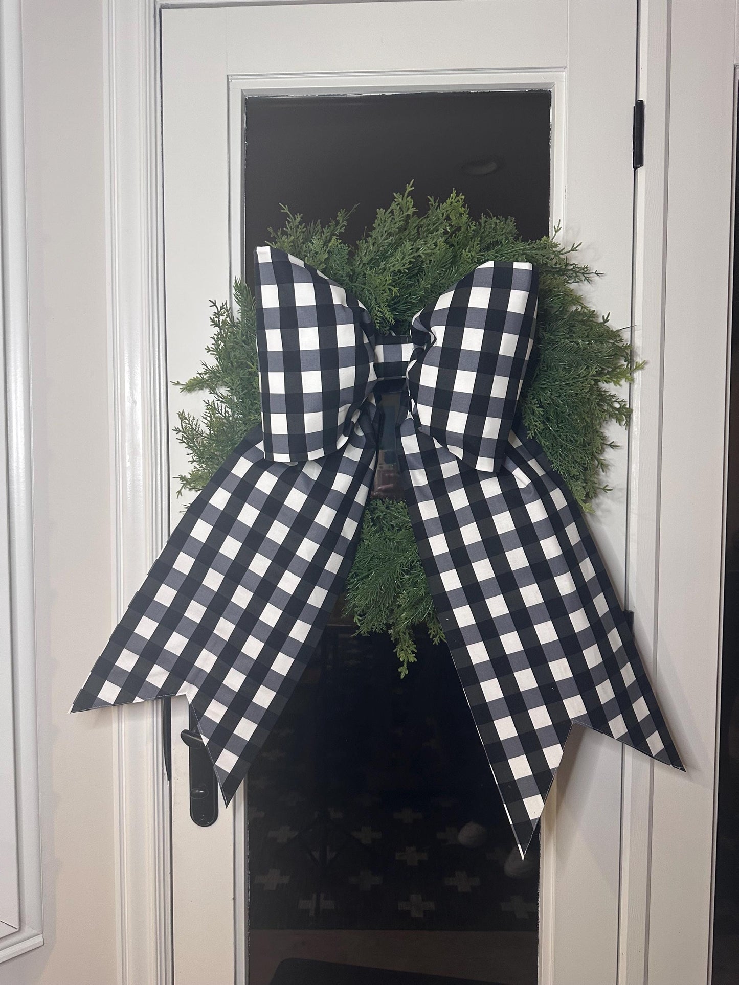 mega black and white window pane check