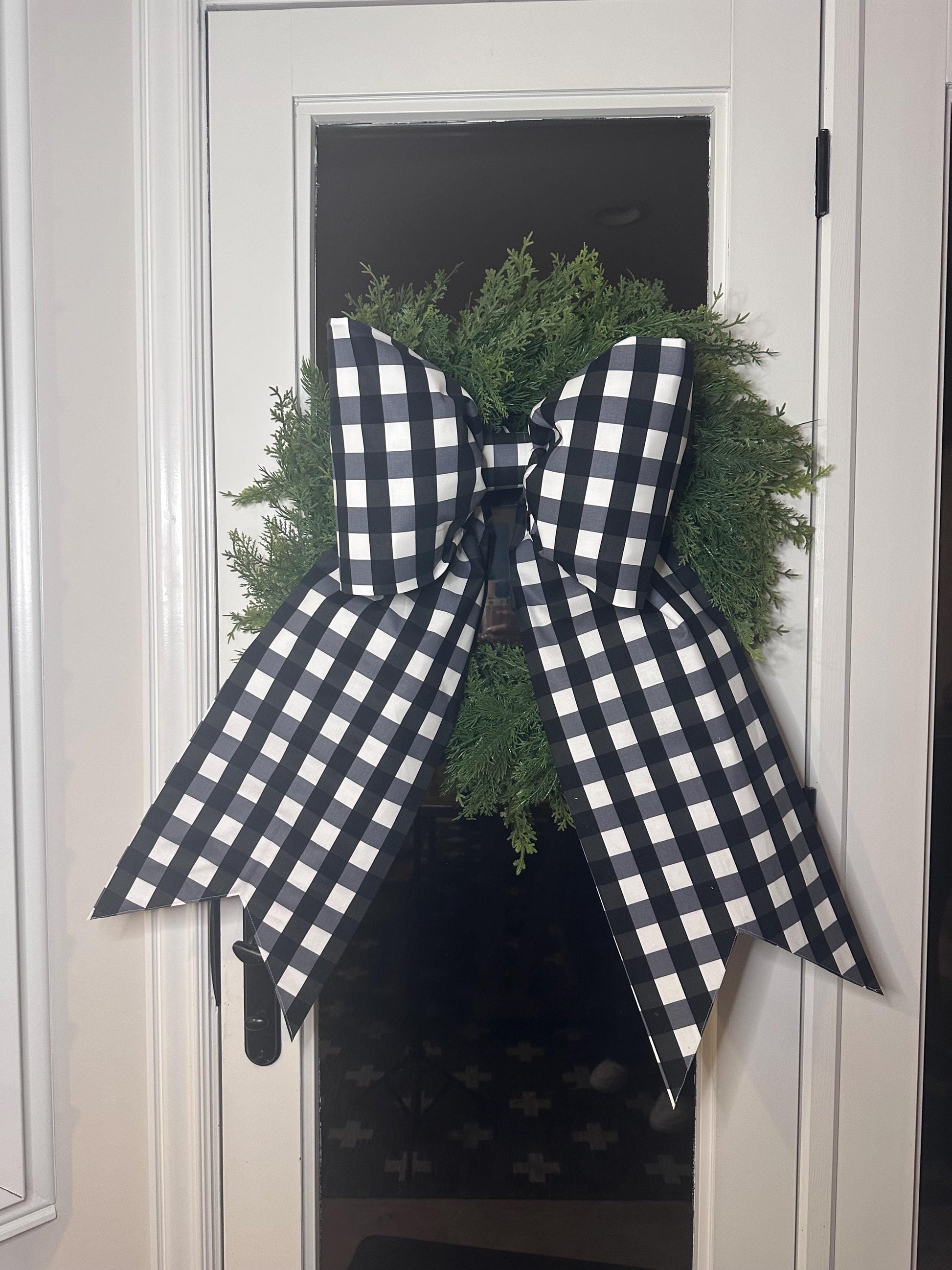 mega black and white window pane check