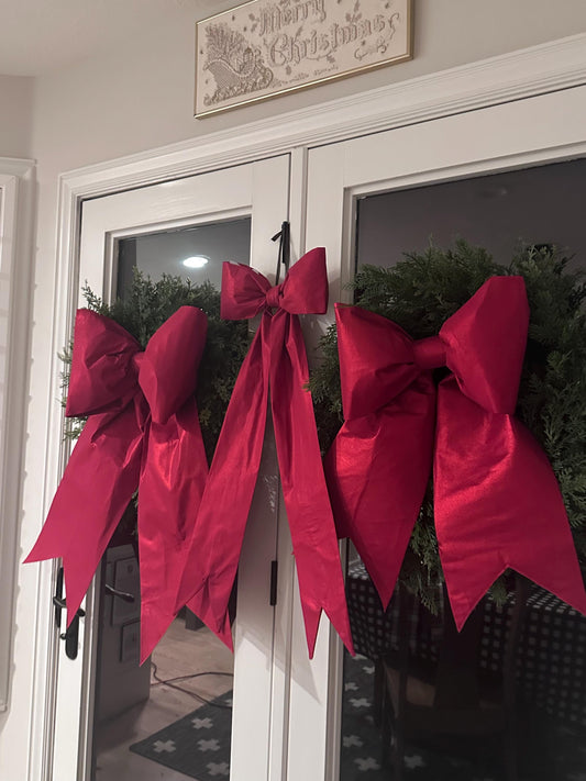 Red Shimmer Bow