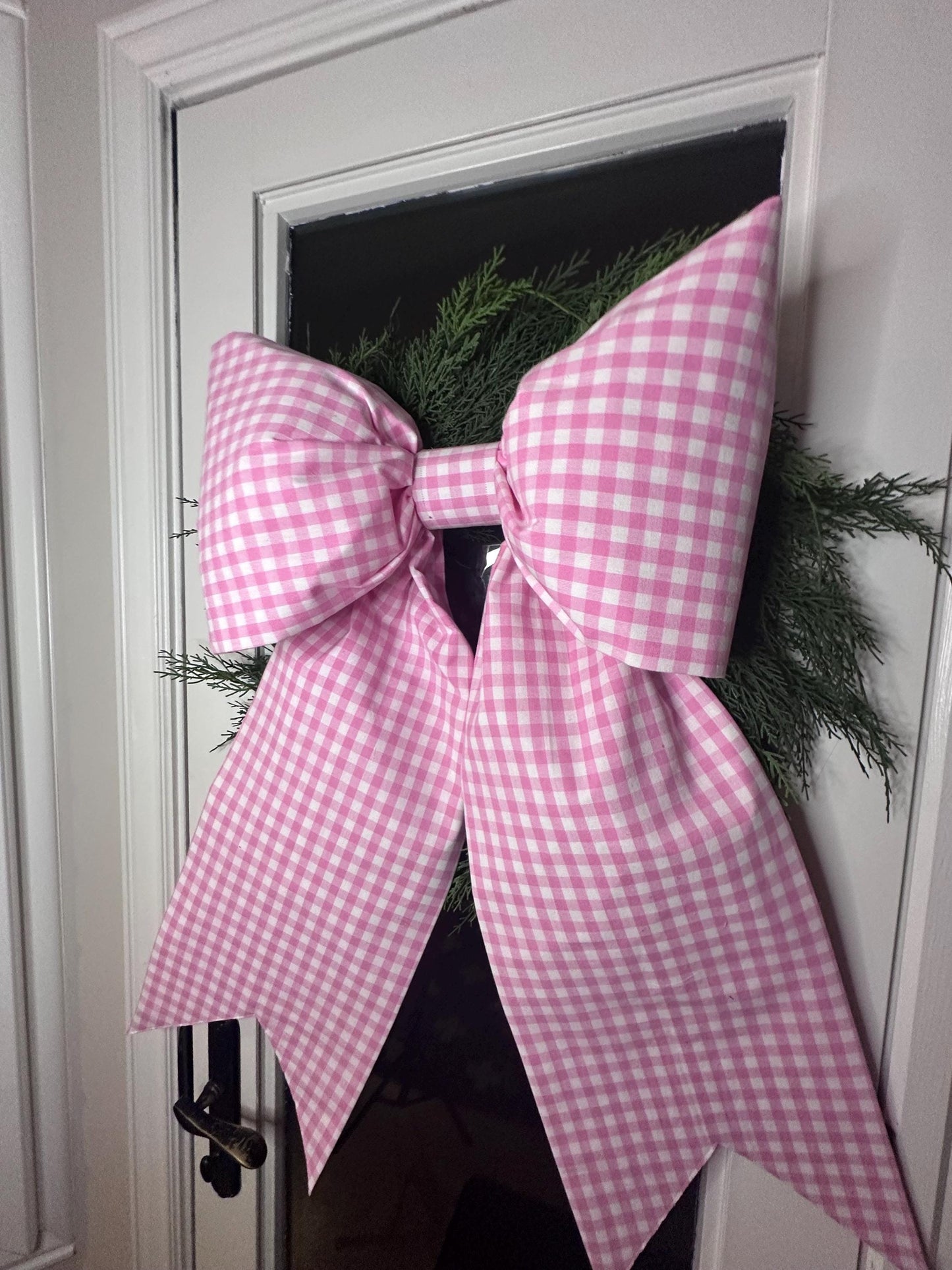 Pink Gingham Bow