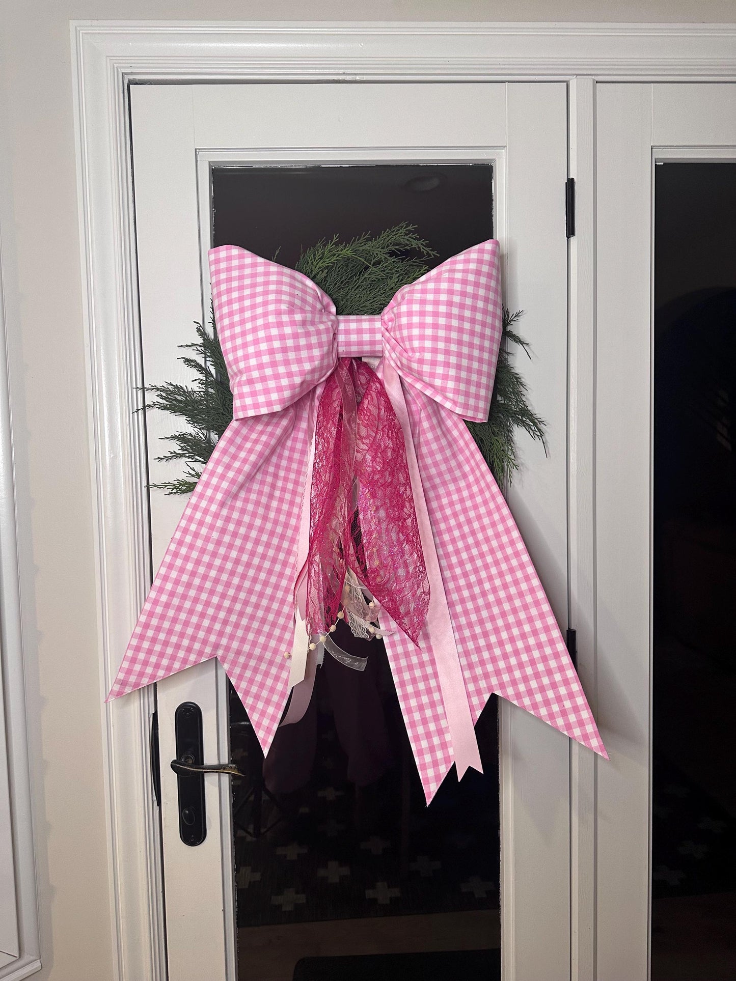 Pink Gingham Bow