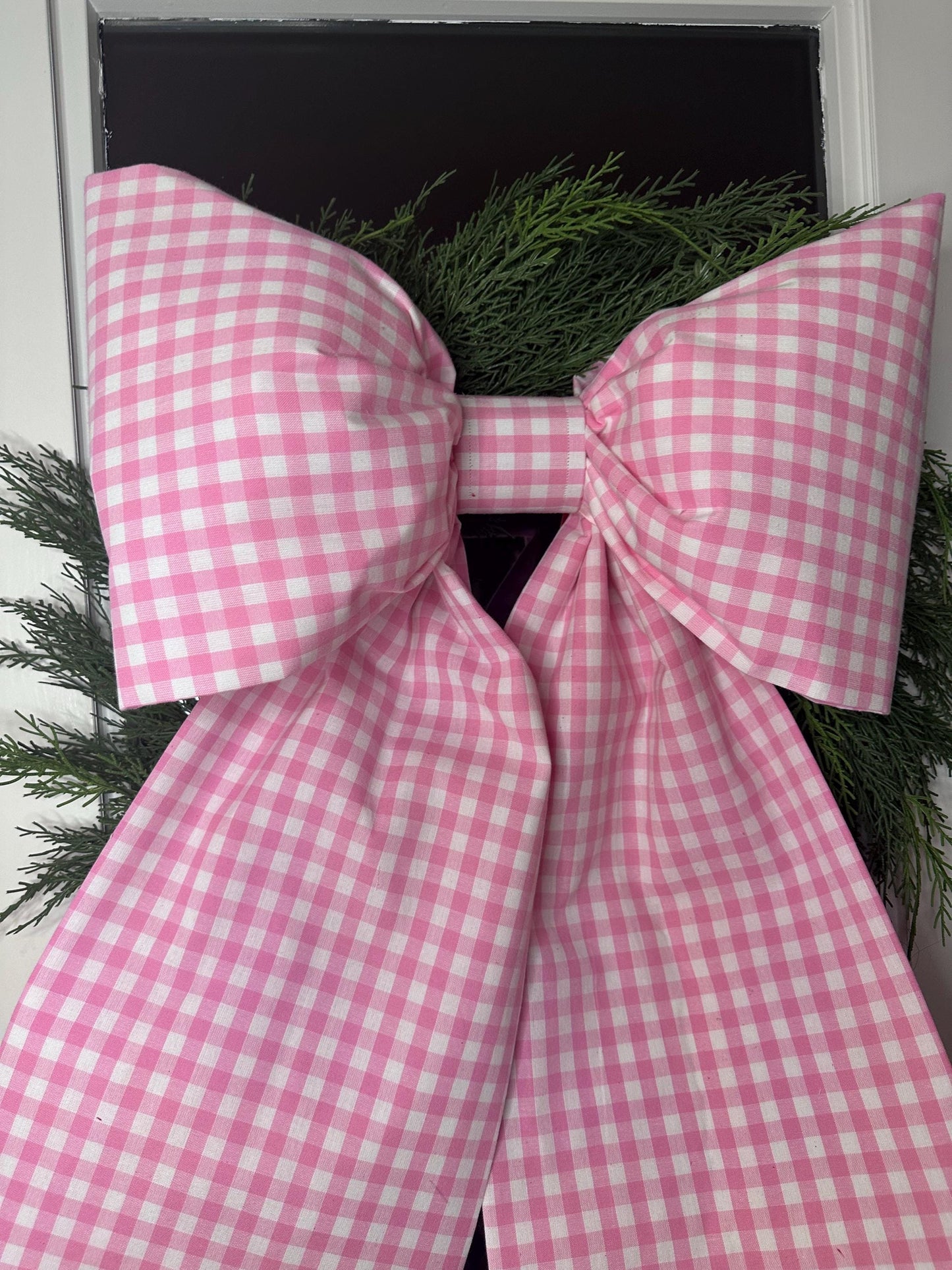 Pink Gingham Bow
