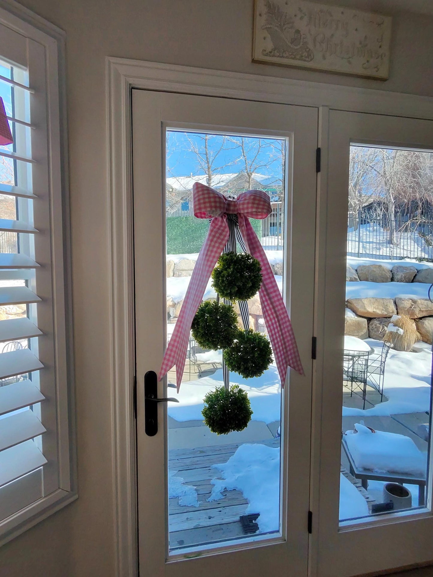 Pink Gingham Bow