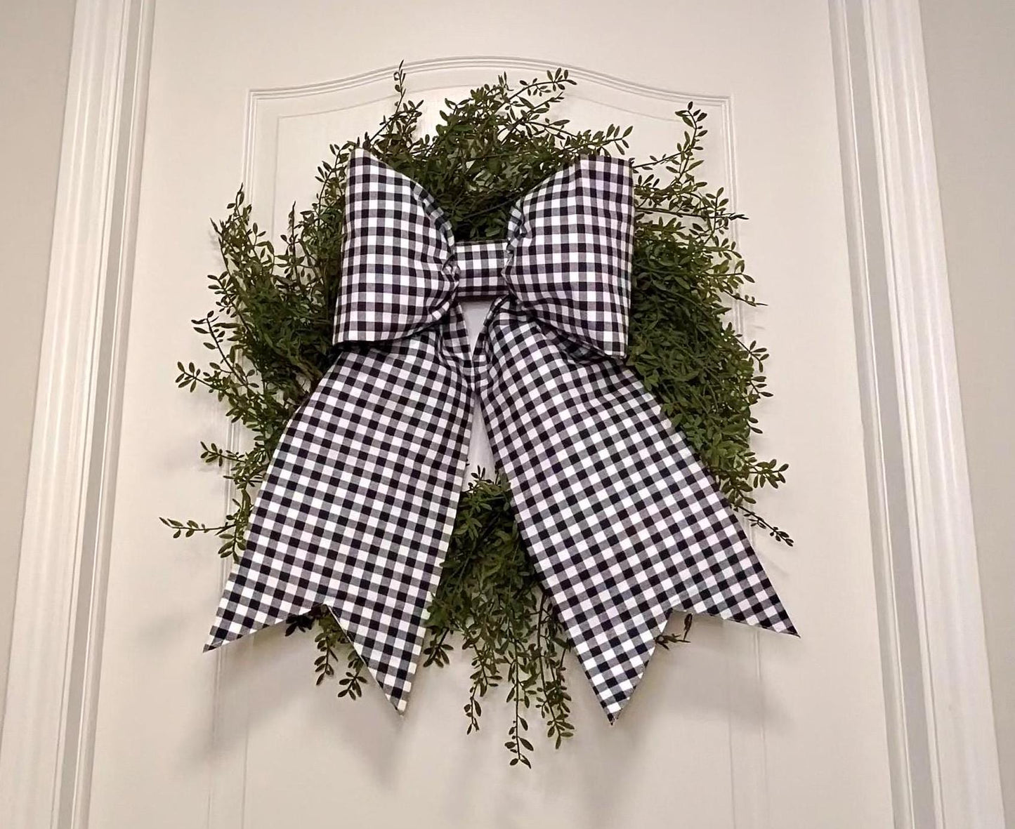 Navy Gingham Bow