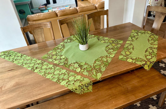 Green Leaf Table Linens