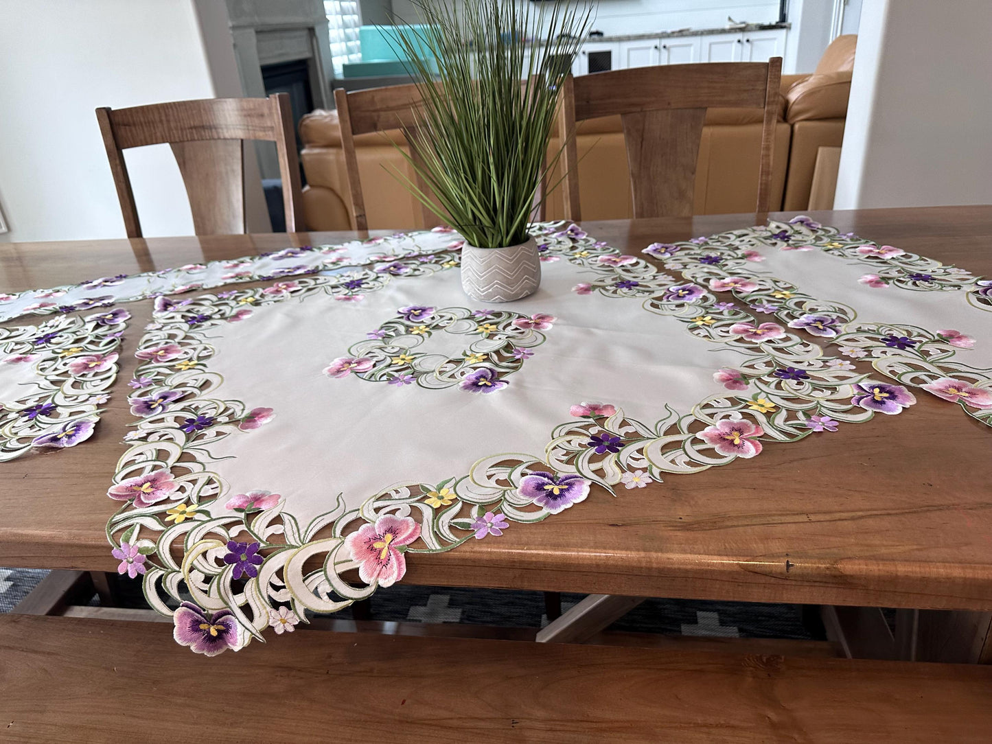 Pansy Patch Table Runner