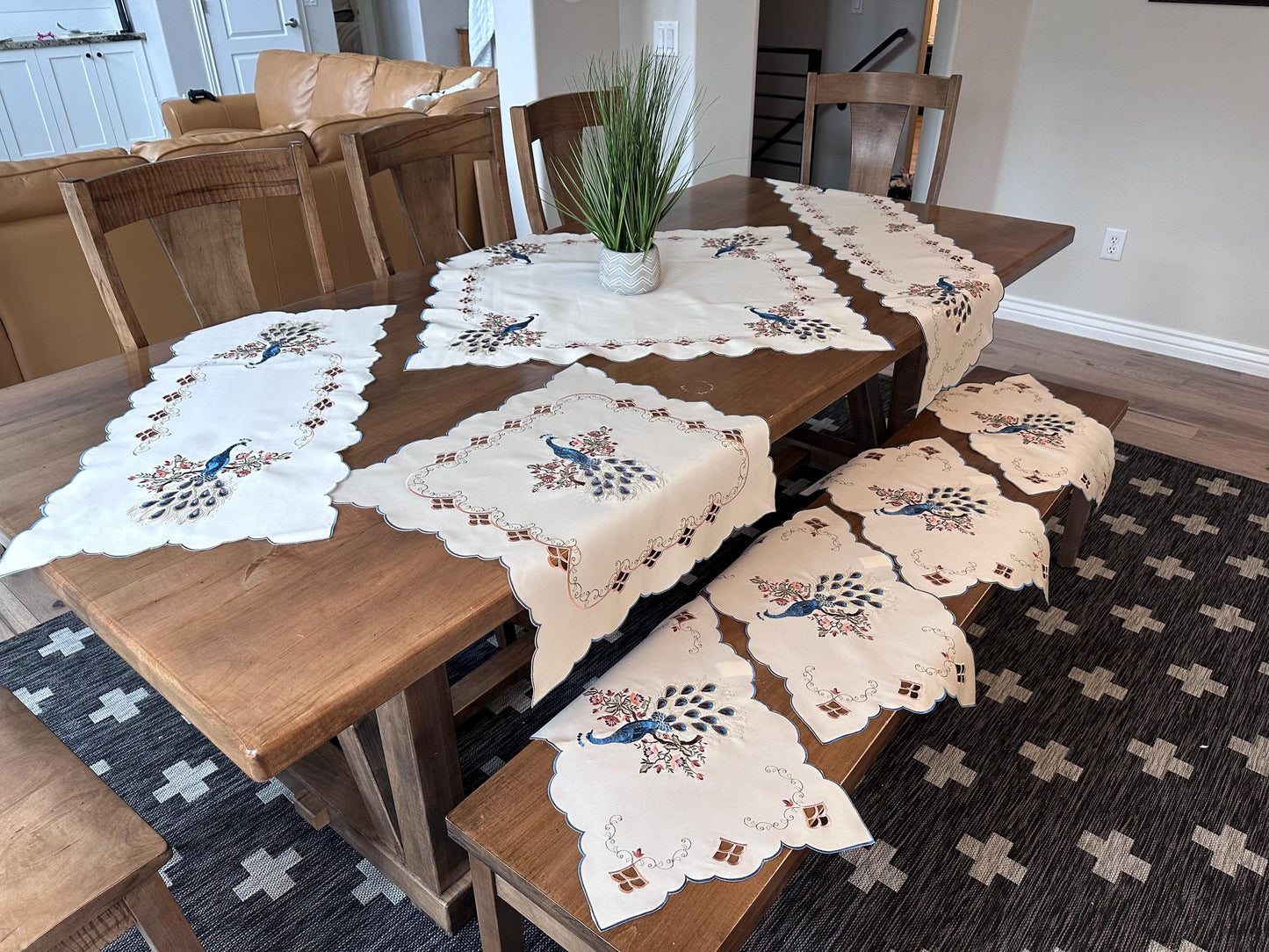 Peacock Table Linens