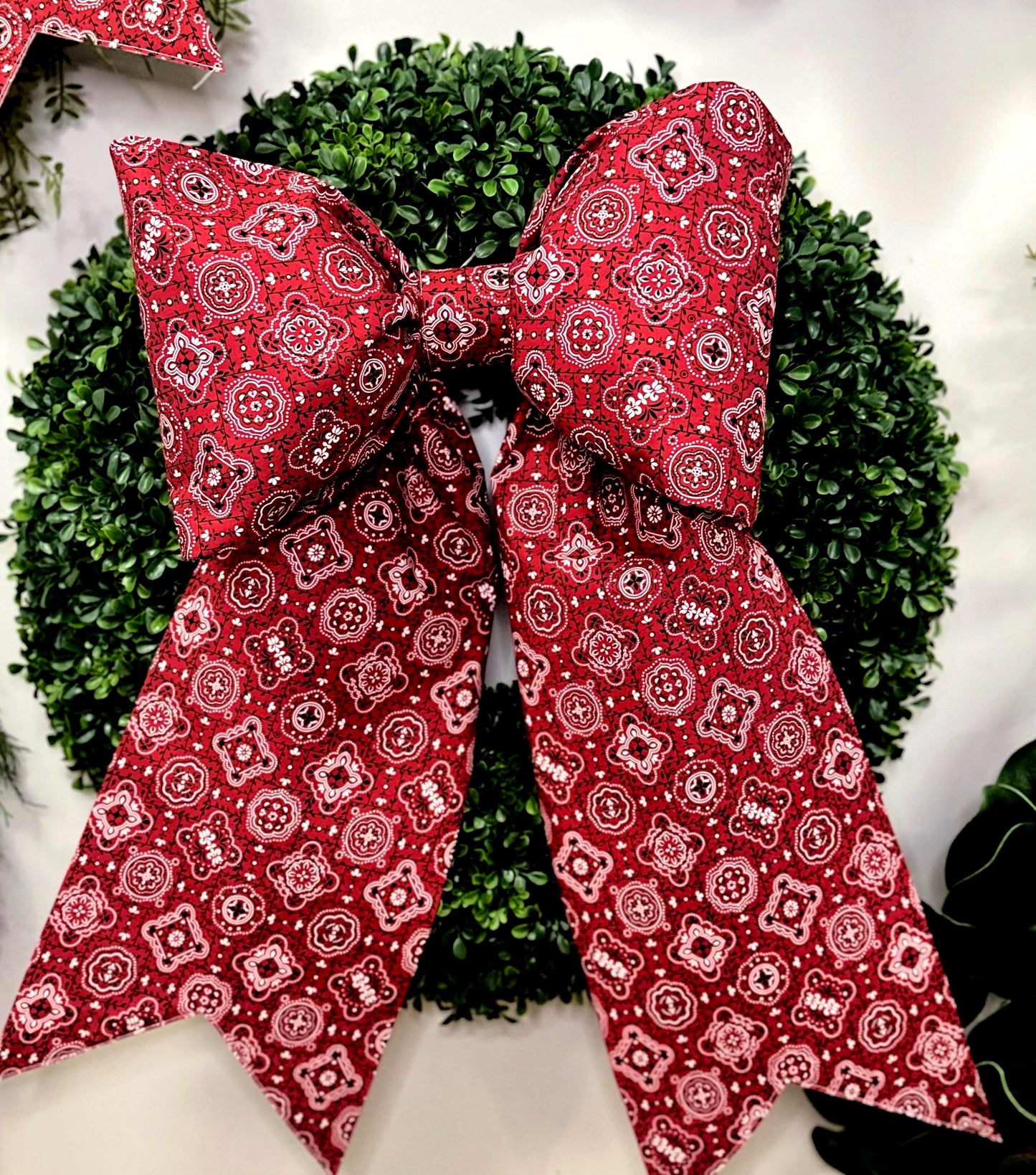 Red Bandana Bow