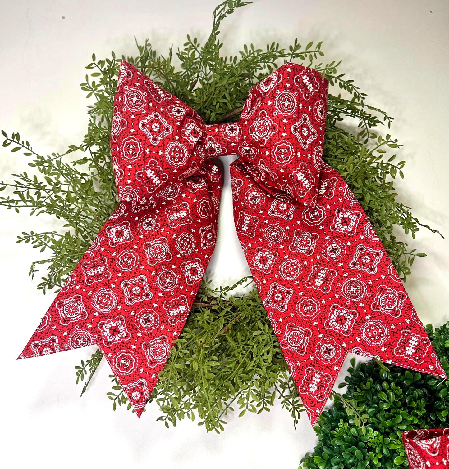 Red Bandana Bow