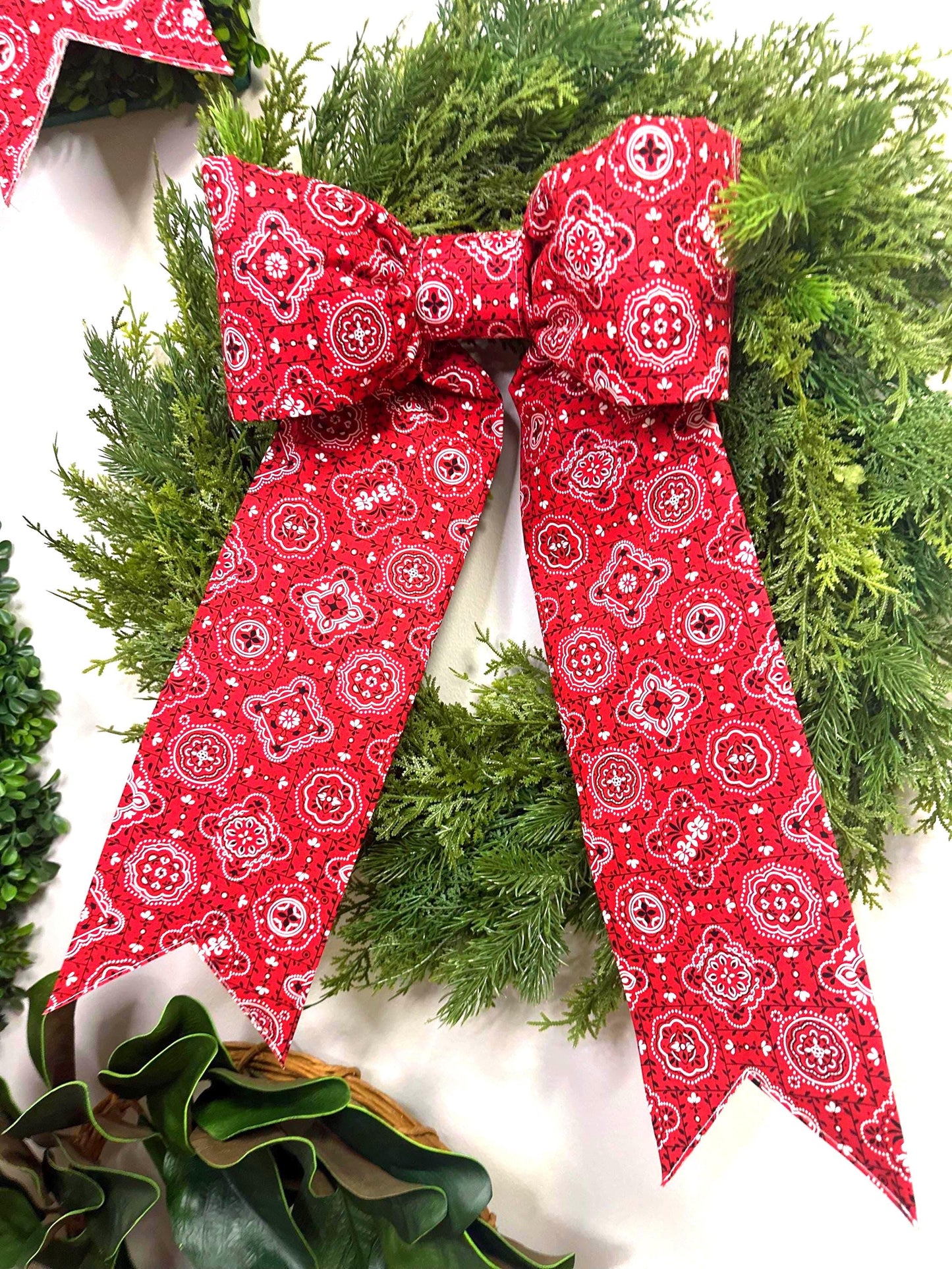 Red Bandana Bow