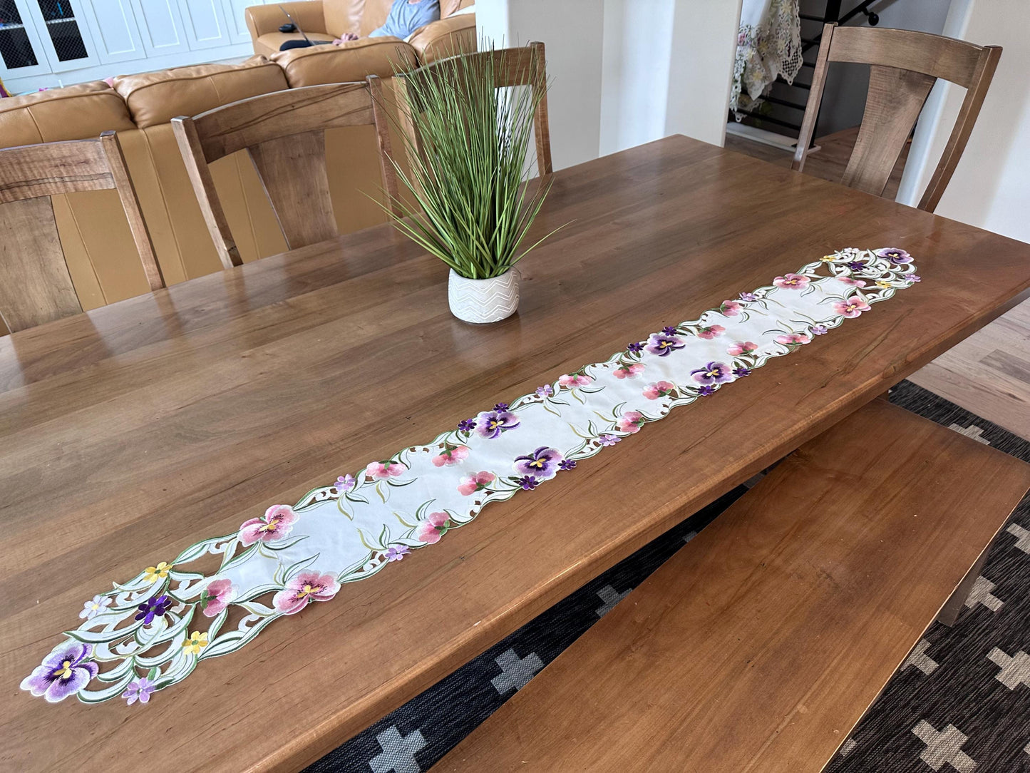 Pansy Patch Table Runner