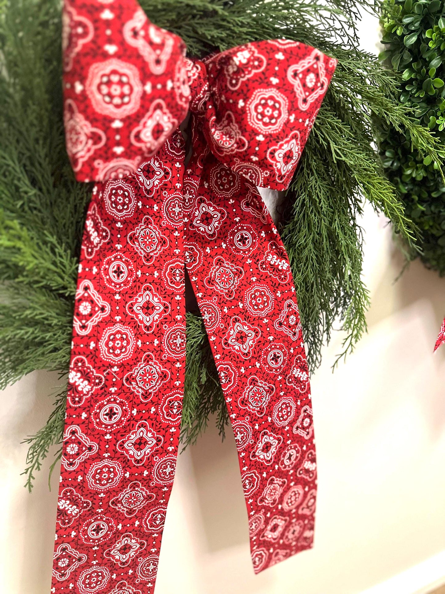 Red Bandana Bow